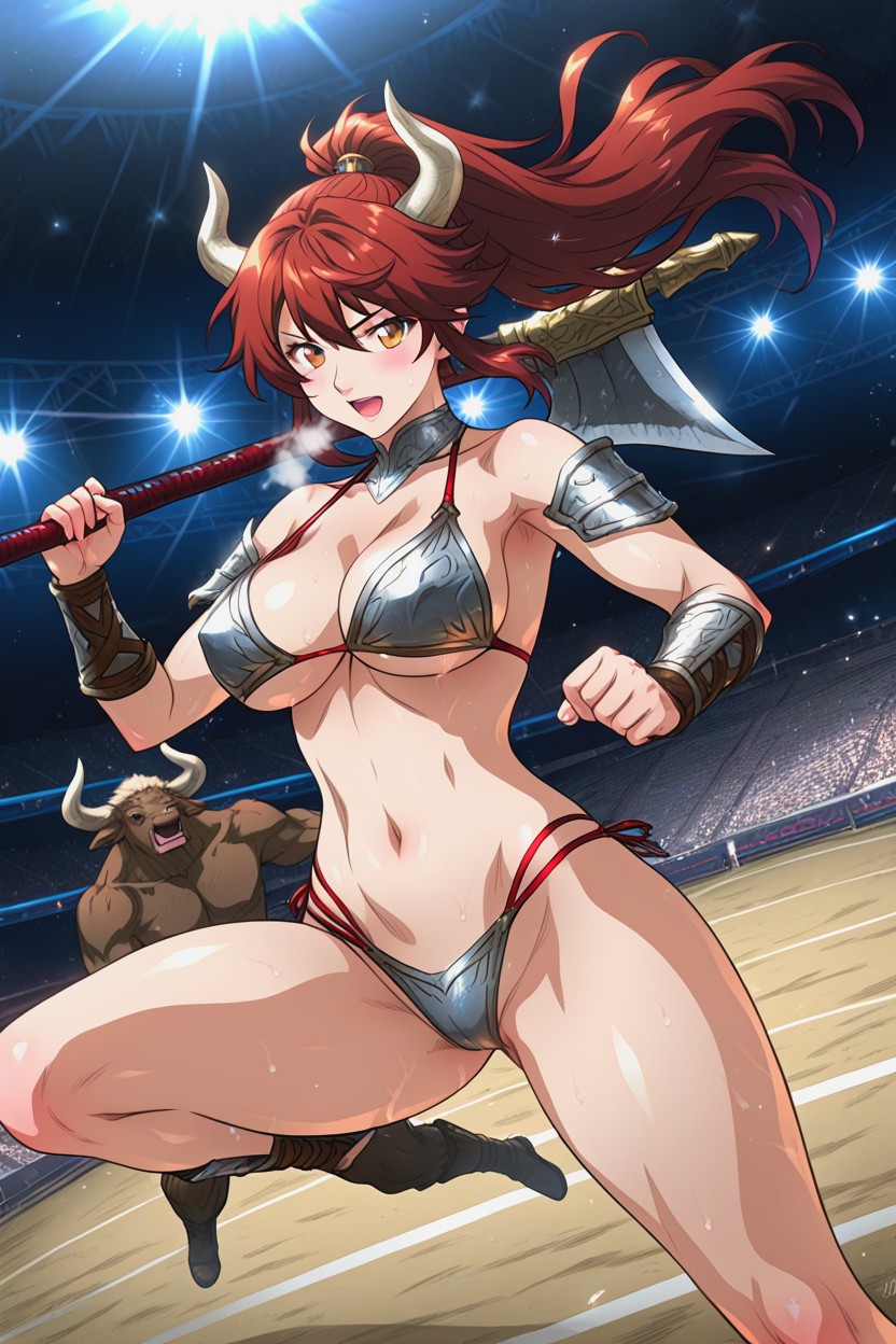 High Ponytail, Fight, Dusty Hentai AI Porn