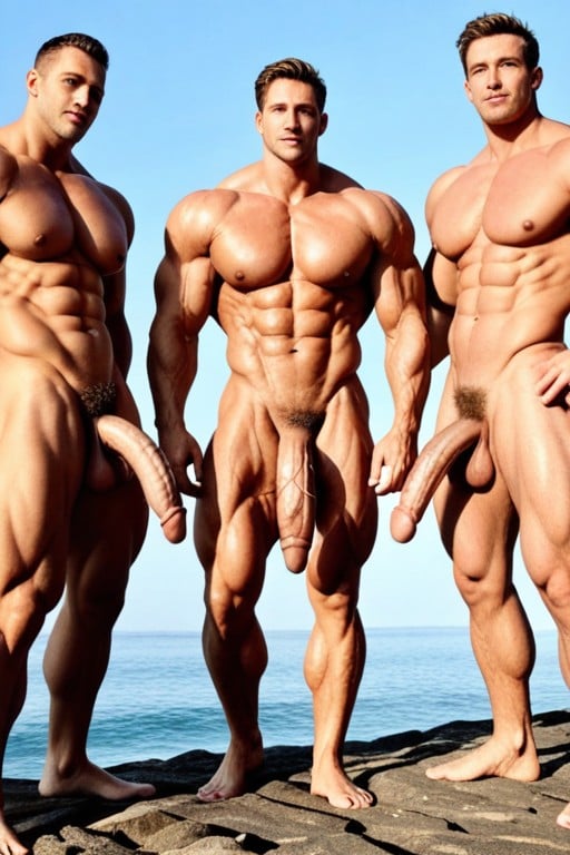 Gigantic Penises, Massive Balls, Long Legs AI Gay Porn