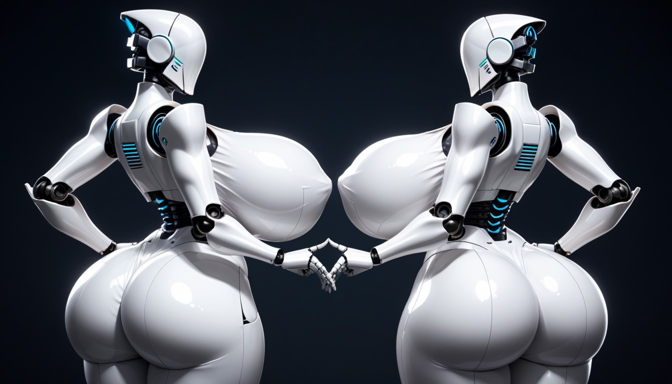 Real Skin Robot, Huge Body, Two Haydee AI Porn