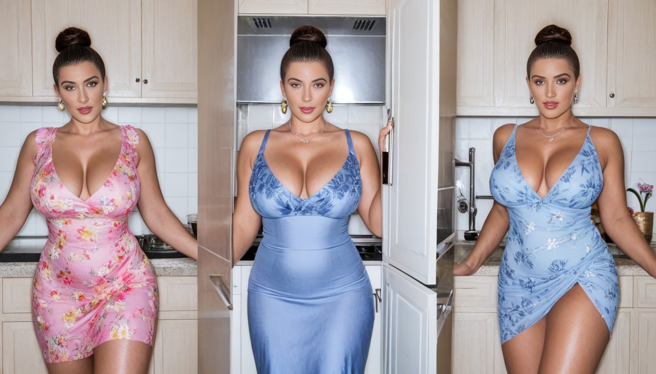 Wide Hips, Mature Woman, Summer Dress AI Porn