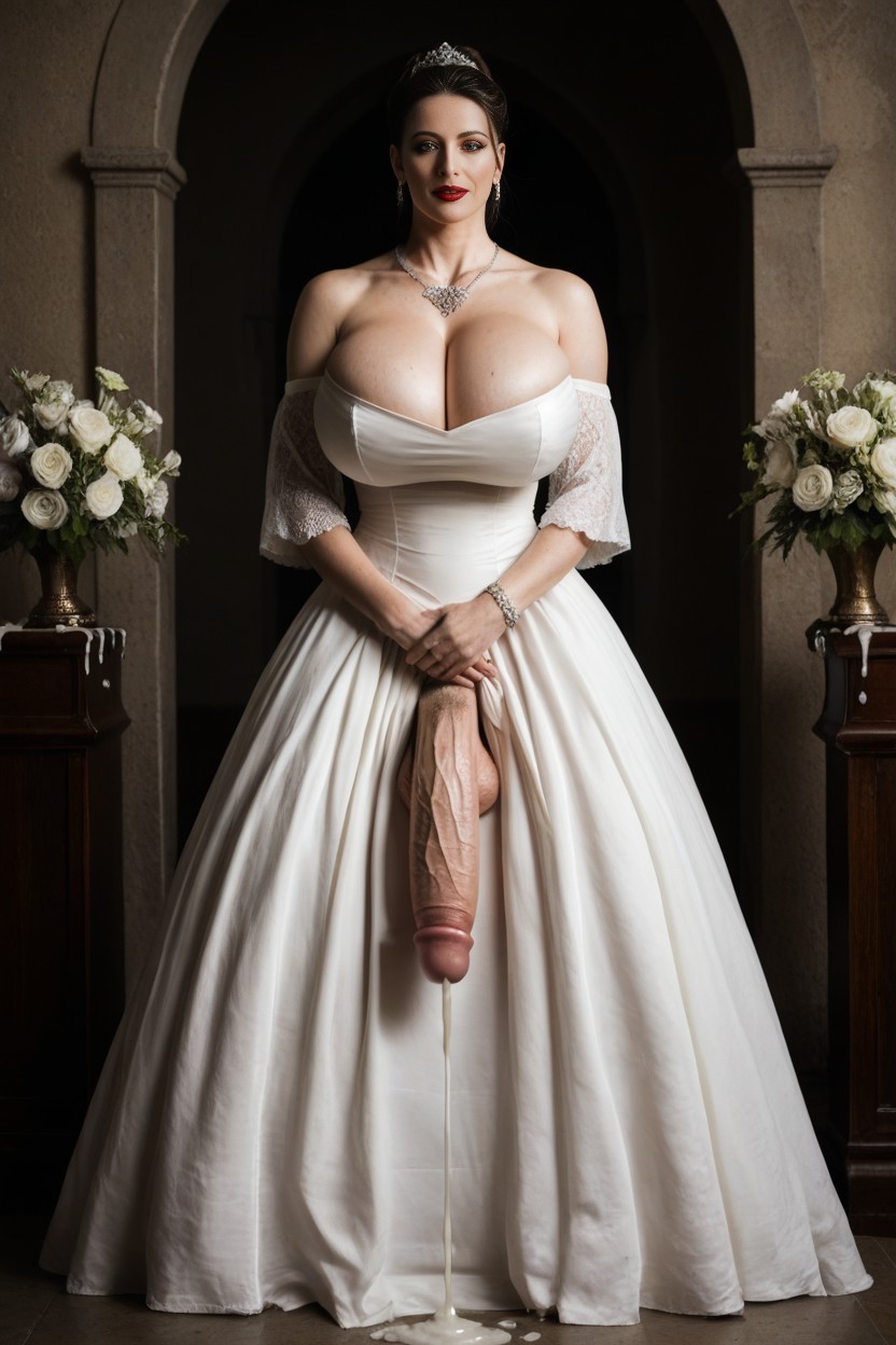 Excessive Cum, Wedding Dress, Necklaces Shemale AI Porn