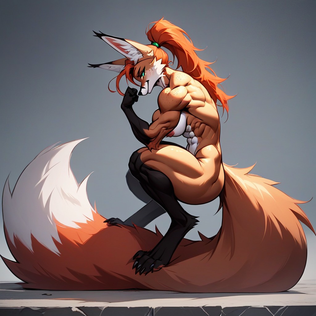 Fox, Freckles, Legs Spread Furry IA