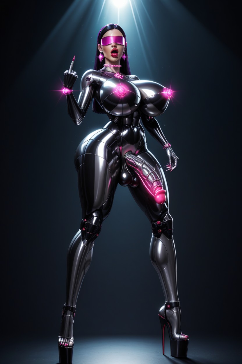Spaceship, Model, Glowing Eyes AI Porn