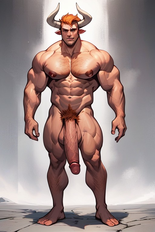 Massive Penis Throbbing, Massive Balls Hanging Low, Hard Cock AI Gay Porn