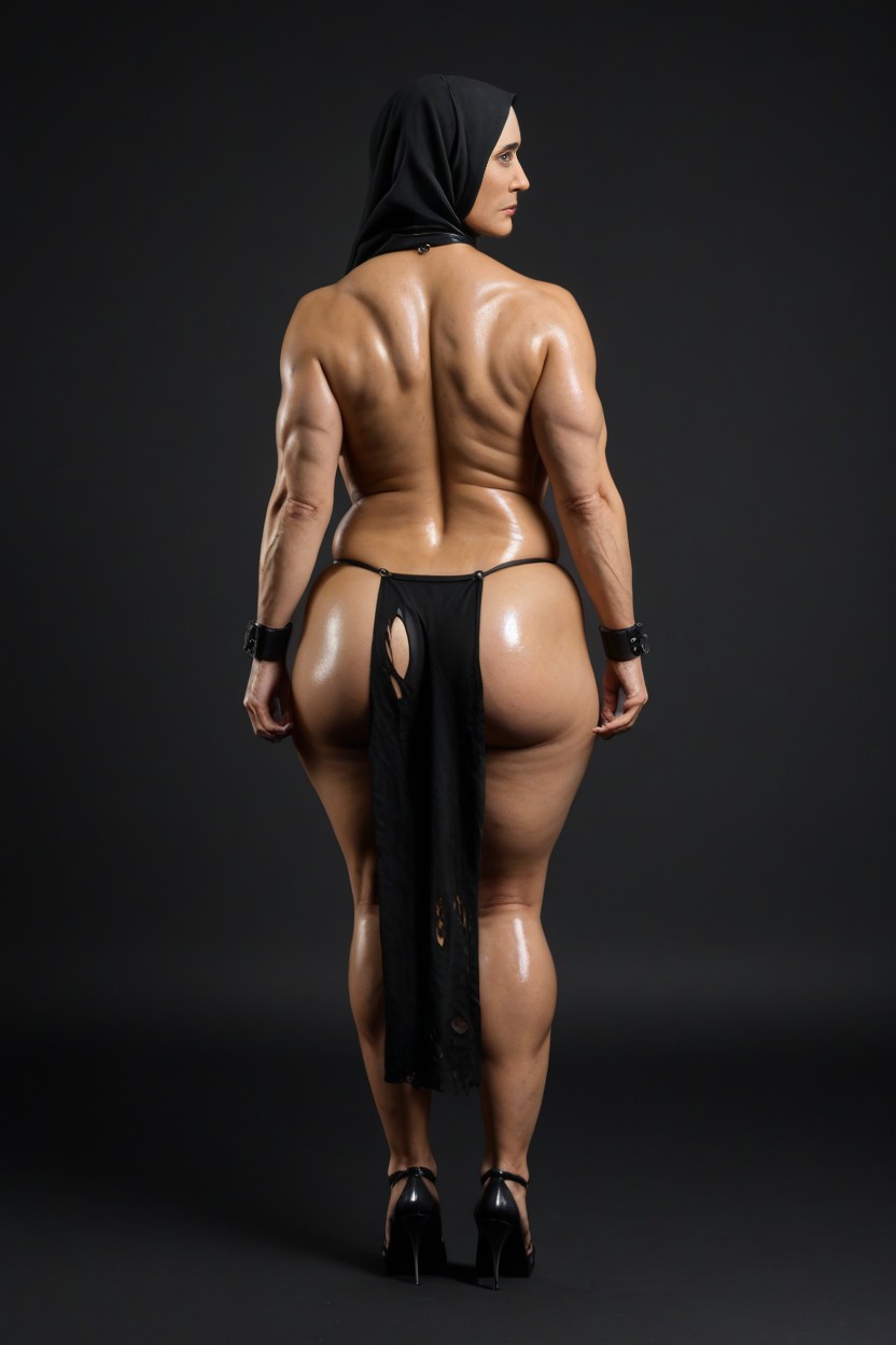 Slavic, Oiled Skin, Sweat MILF AI Porn