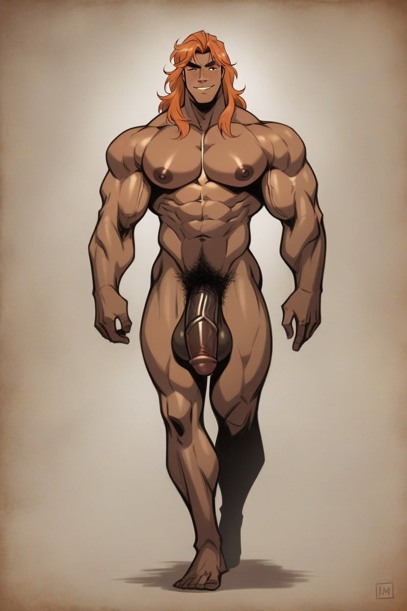Large Flaccid Dangling Equicock, 1 Person, A Mythological Creature AI Gay Porn