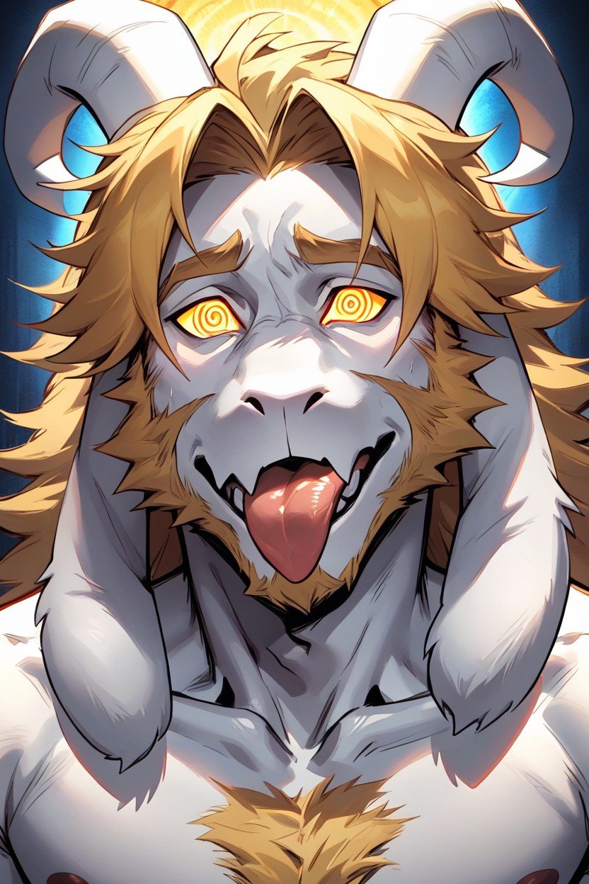 Furry, Asgore, Tongue Out AI Gay Porn