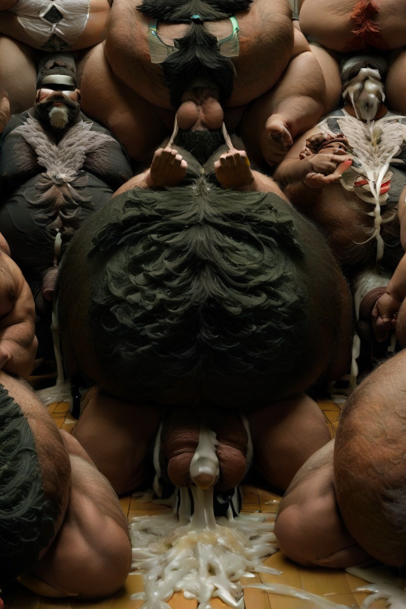 Hyper Hairy Chest Hairy Chest, Hyper Cum Cum On Face, Hyper Cum Cum Drool AI Gay Porn