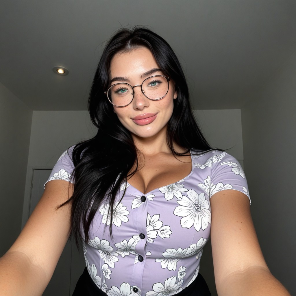 Green Eyes, Detailed Lips, Crop Top AI Porn