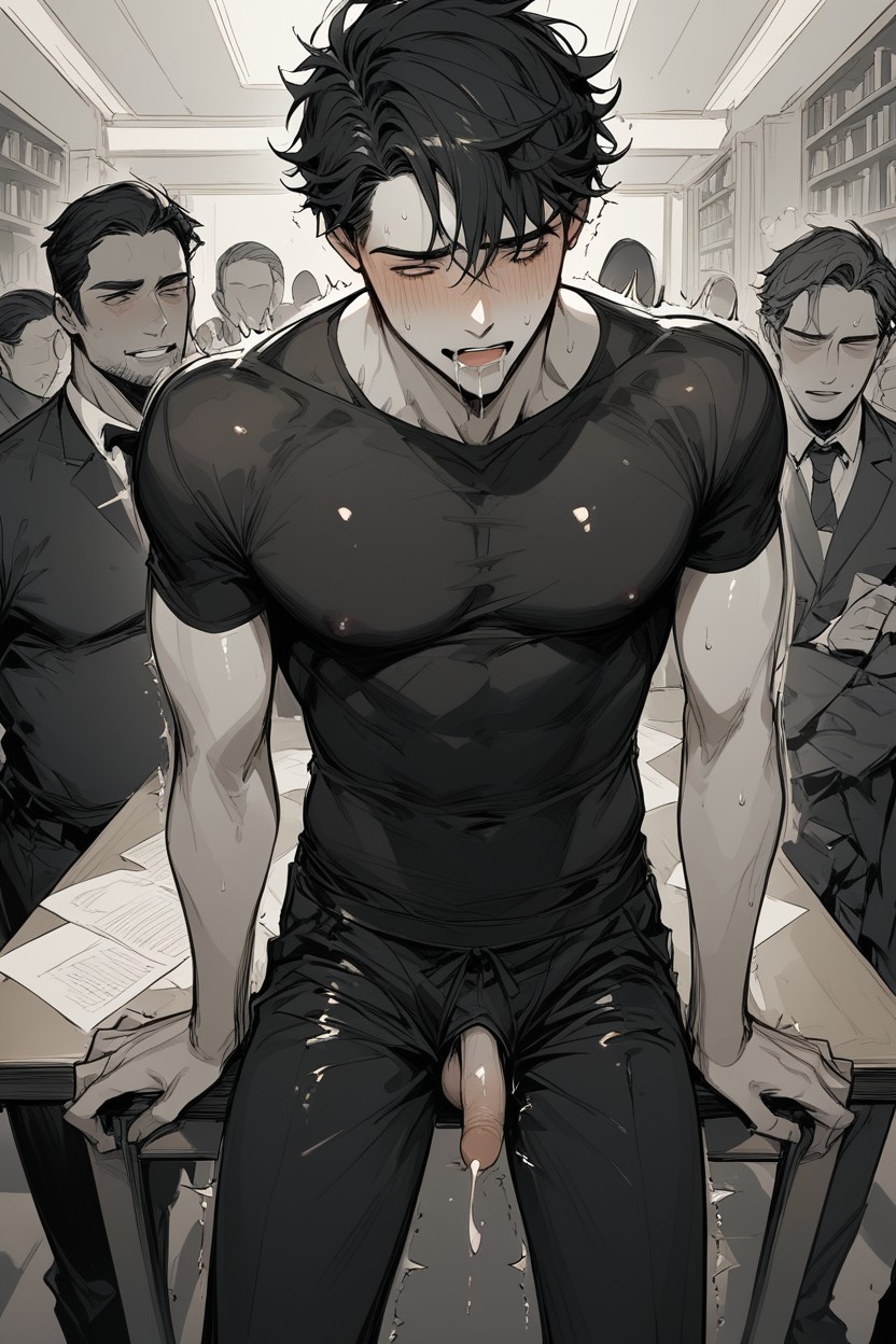 Trembling, 18+, Sweaty AI Gay Porn