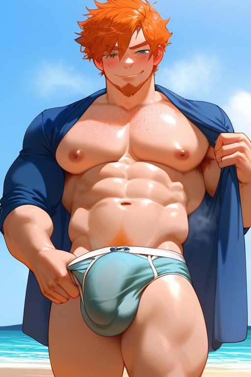 Big Thick Cock, Smug, Smooth Body AI Gay Porn