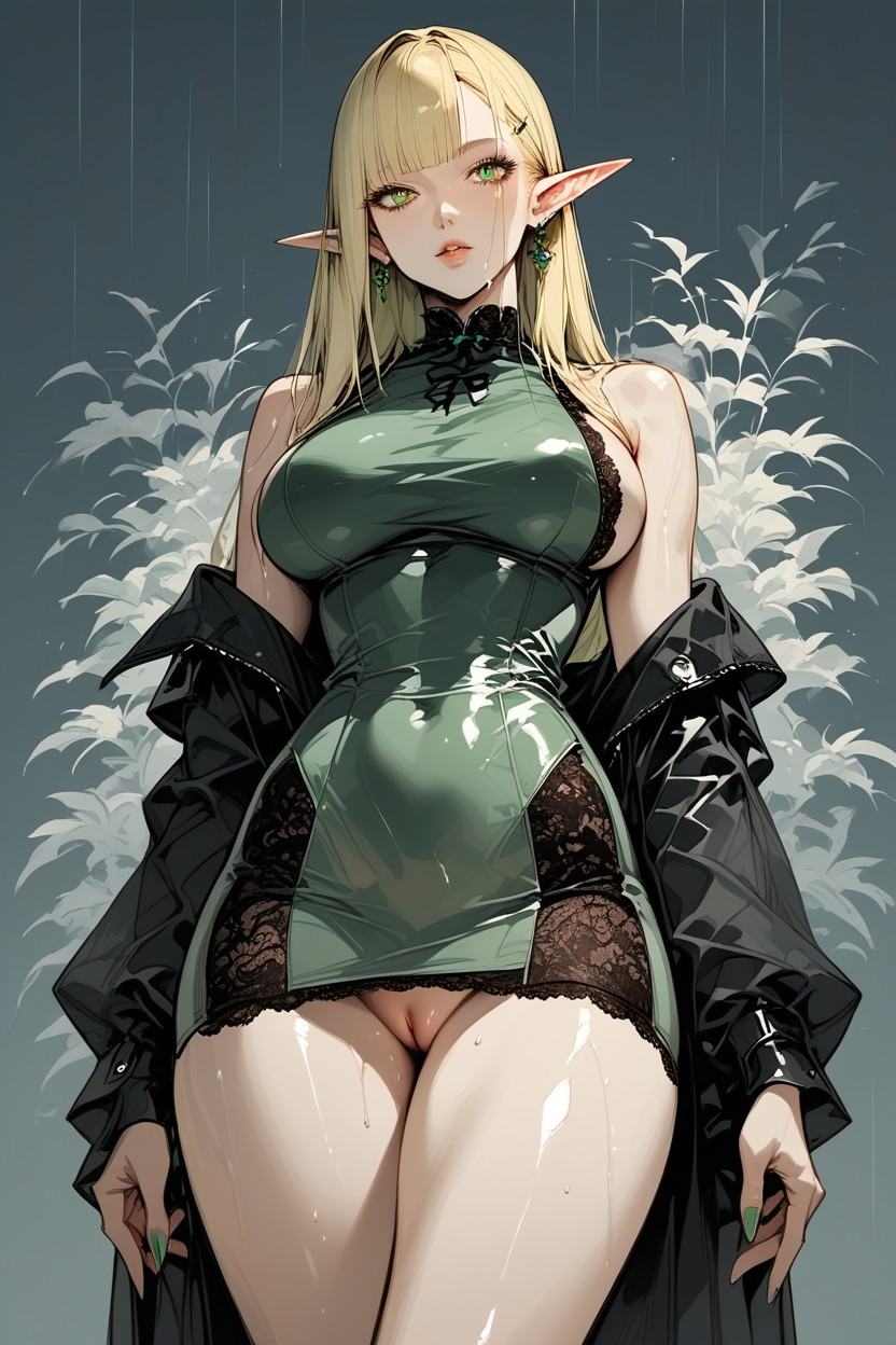 Side View, Elf Ears, Upskirt Hentai AI Porn