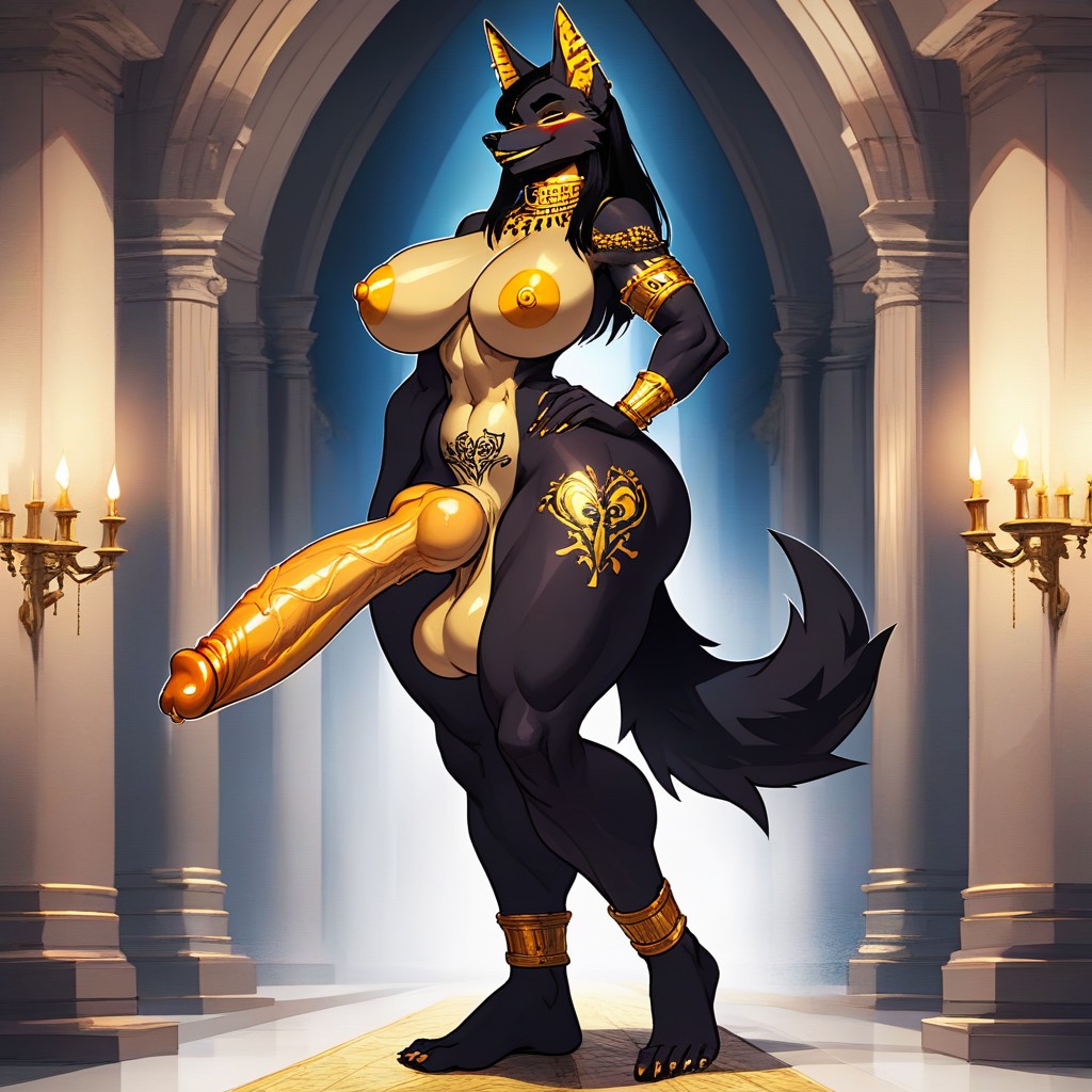 Black Body, Thick Thighs, Tired Furry IA