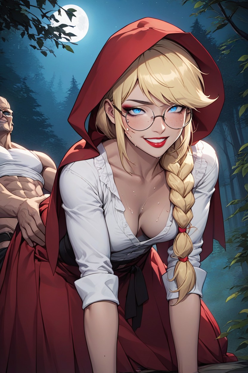 Long Hair, Small Breasts, Blue Eyes Hentai AI Porn