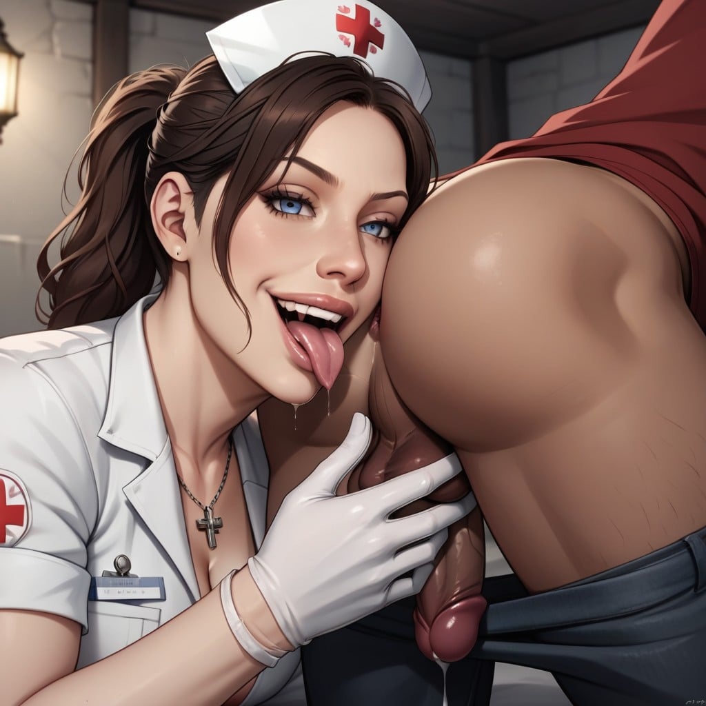 Smug Expression, Medical Gloves, Faceless African Man Hentai AI Porn