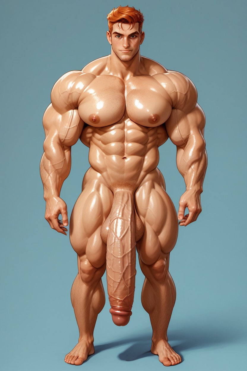 Lean Waist, Huge Thighs, 18+ AI Gay Porn
