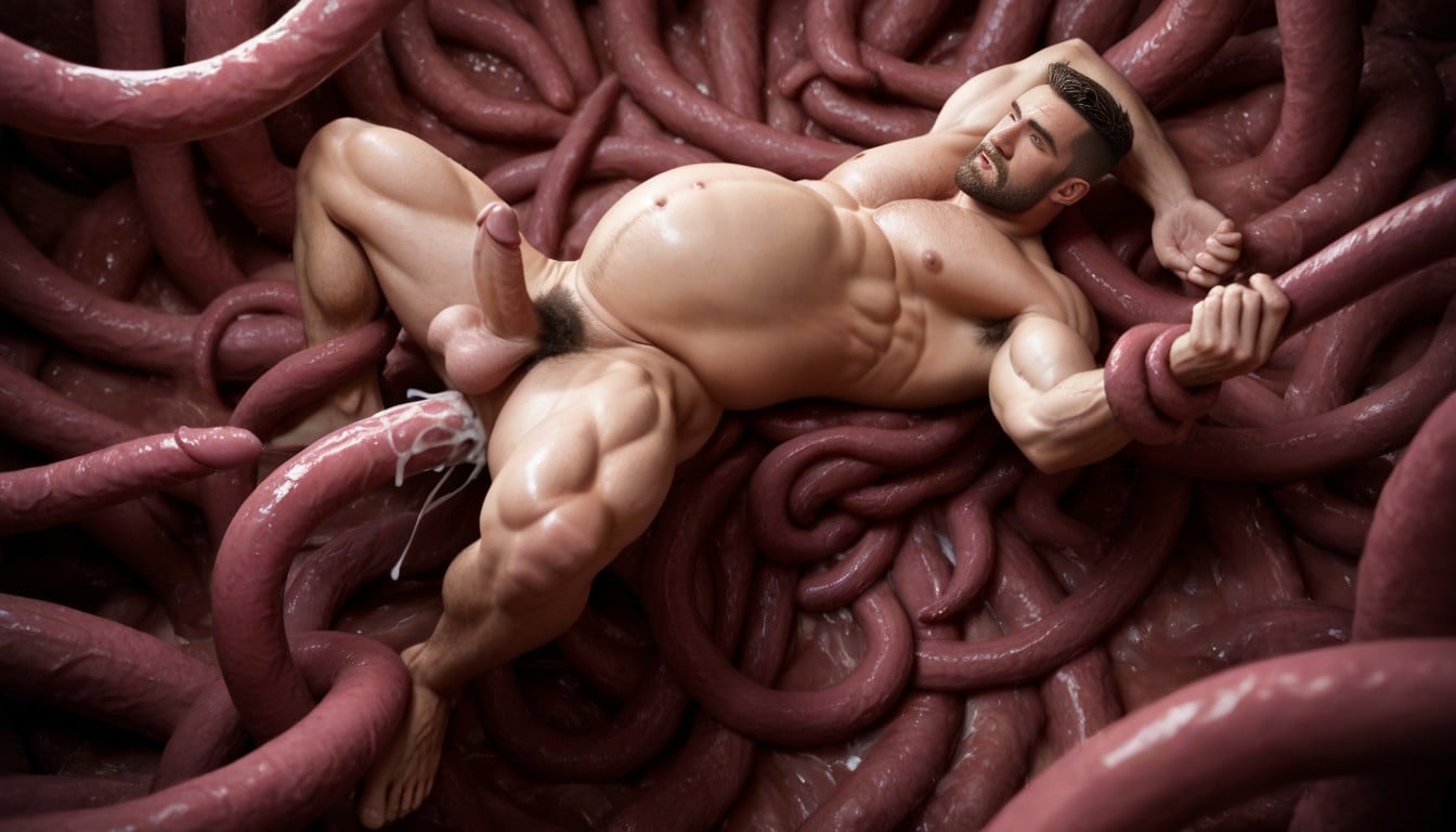Pregnant Stomach, Upper Muscular Abs Keeps Shape, Giant Tentacles Bigger Than Man AI Gay Porn