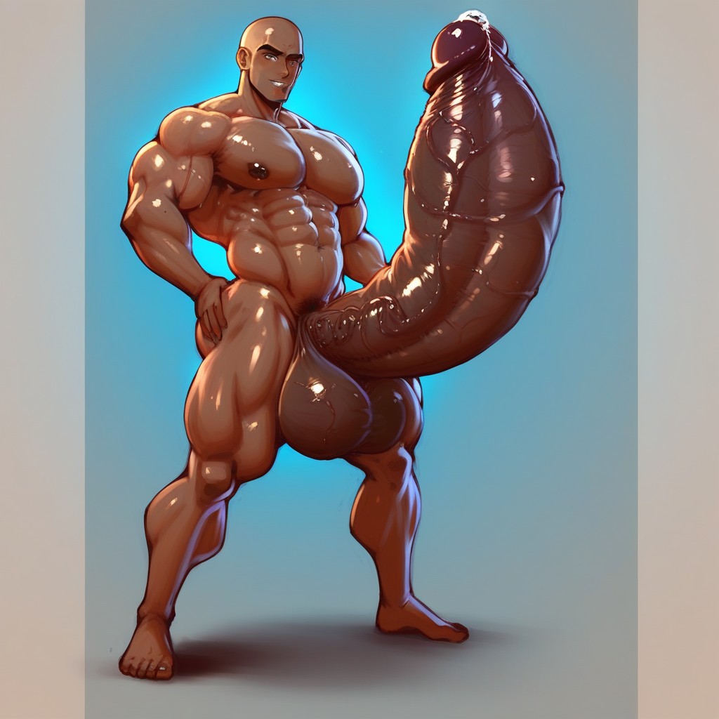 African, Fully Coloured, 1 Person AI Gay Porn