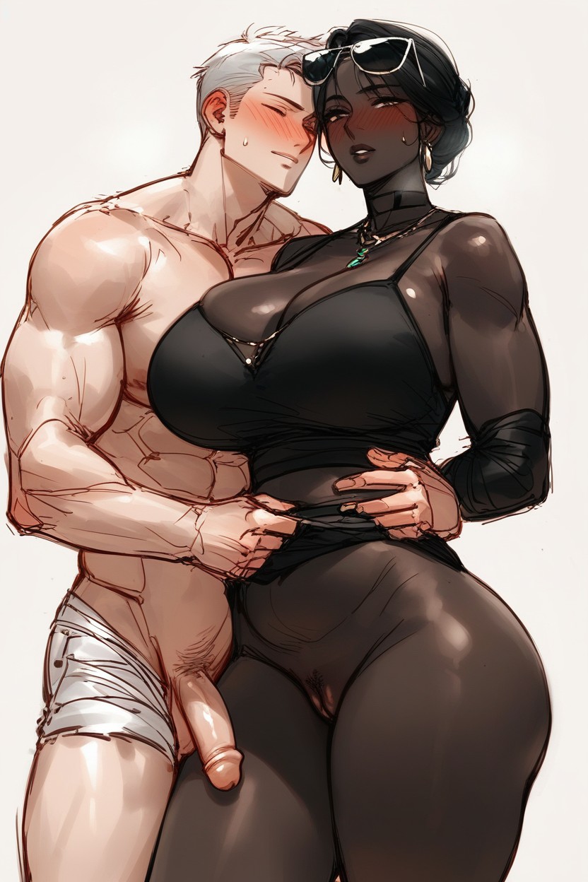 Sexy Body, Female Is Bigger, Sketch Hentai AI Porn
