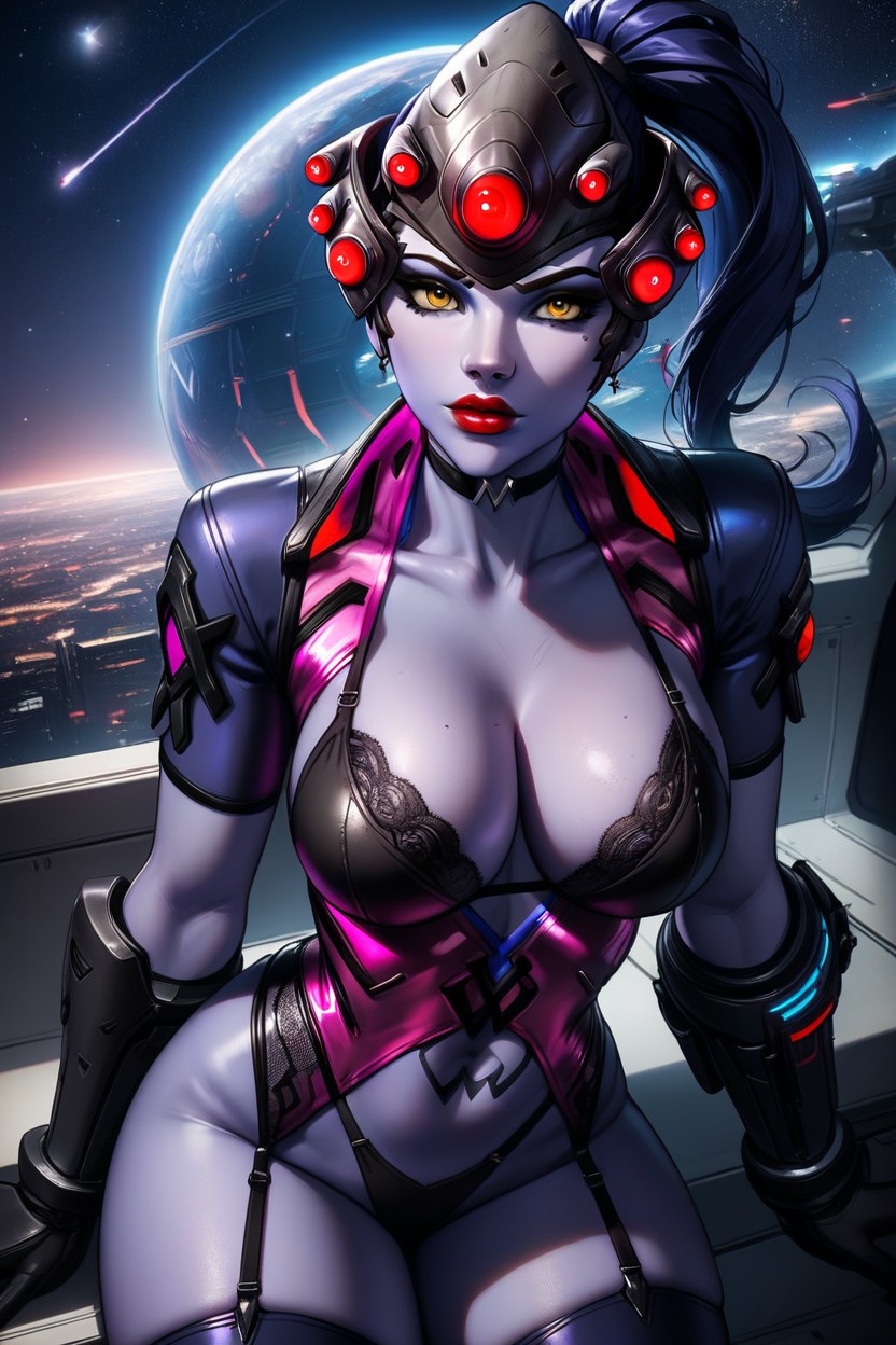 Big Rounded Ass, Blue Skin, Makeup AI Porn