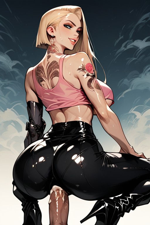 Fingerless Gloves, Hourglass, Pin Hentai AI Porn