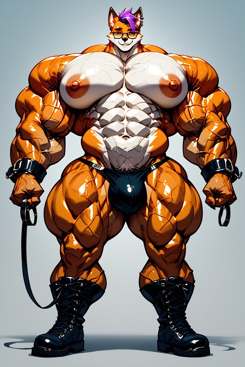 Hyper Calves, Monstrous Body Legs, Wide Hips Furry AI Porn