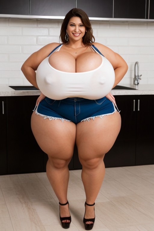 Pawg, Massive Round Ass, High Heels AI Porn
