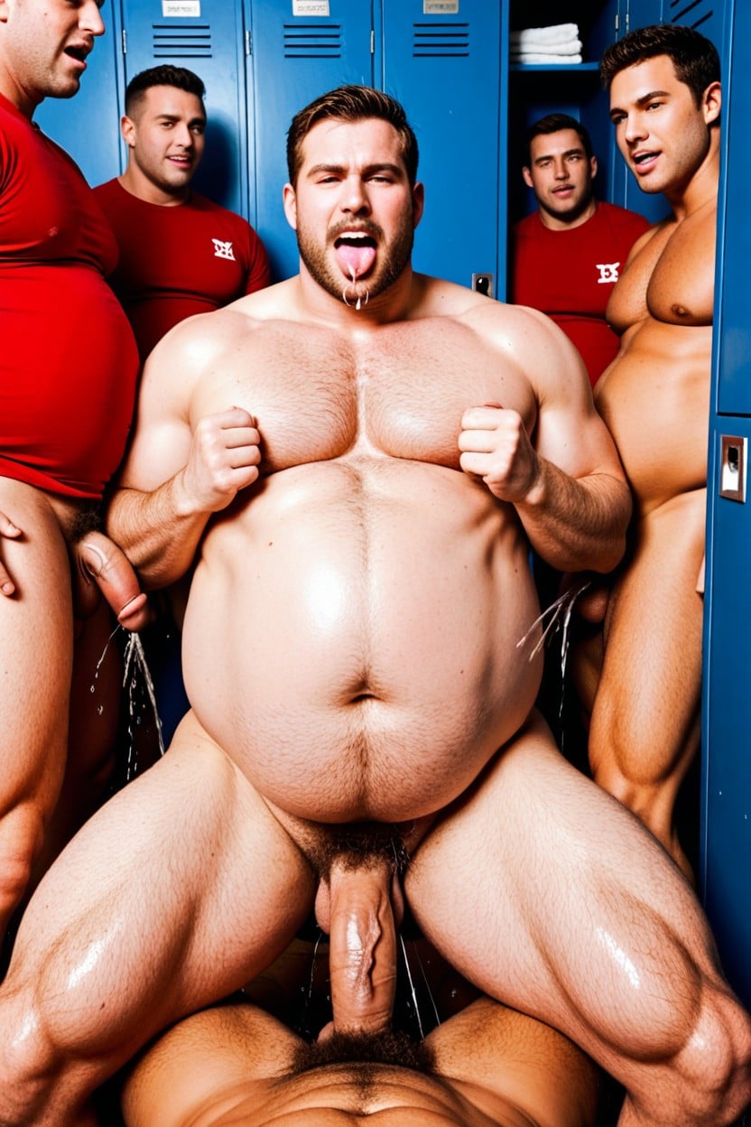 Fat, Extreme Body Hair, フレキシング ゲイAIポルノ