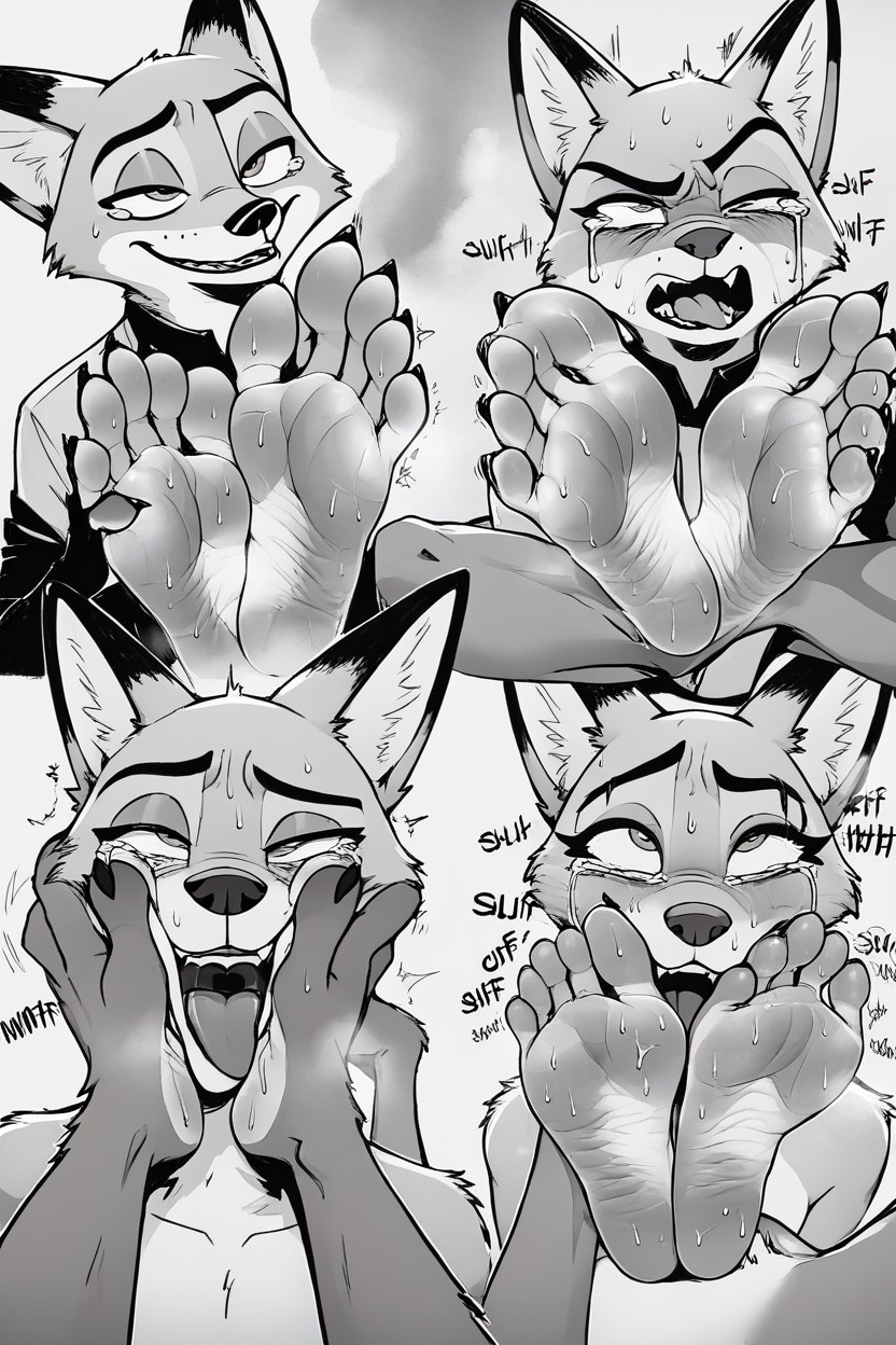 Disgusted, Foot On Face, Third Person Furry AI Porn
