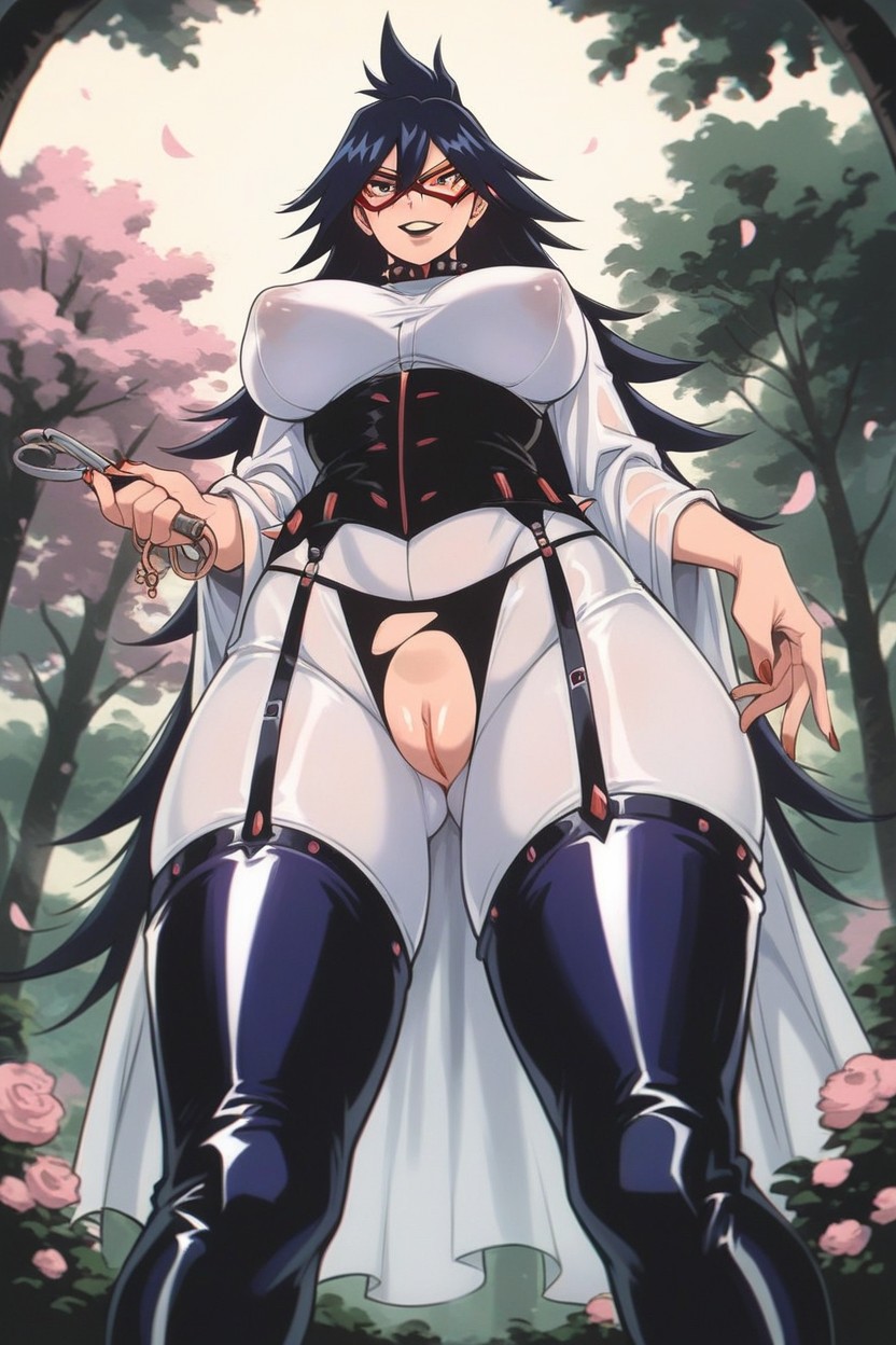 Black Latex Panties, Bare Hands, Grinning Hentai AI Porn