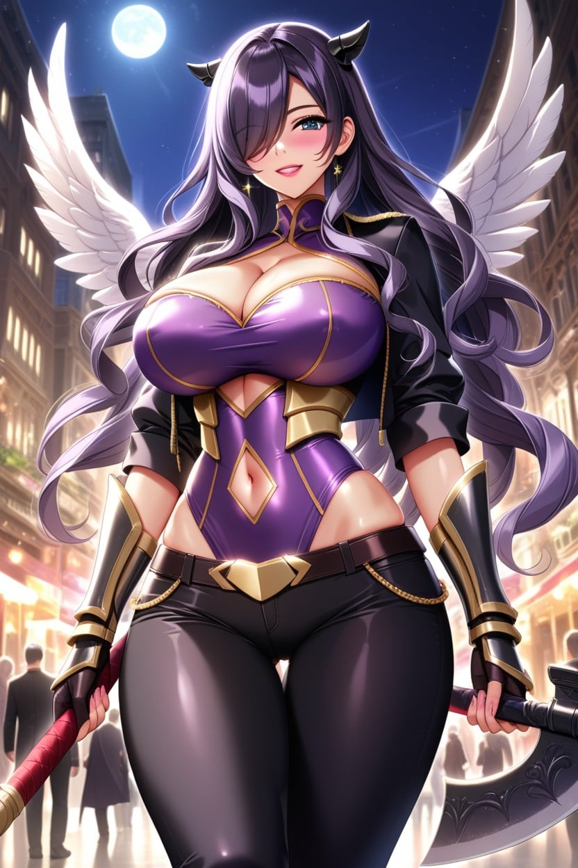Streets, Armor, Purple Thong Hentai AI Porn