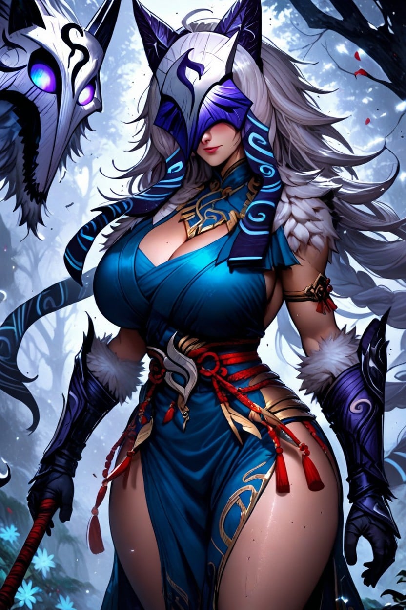 Wide Hips, Long Hair, Forest AI Porn