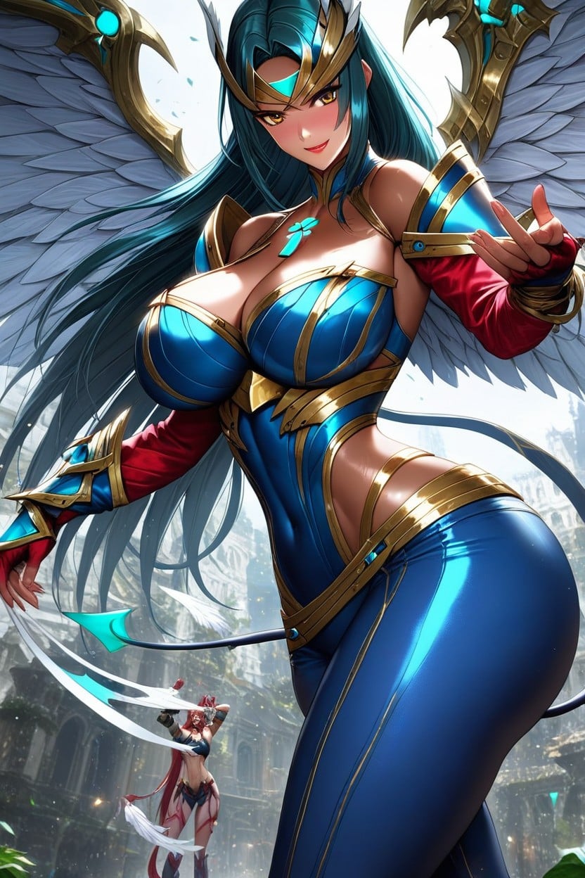 Giant Hangers, Blue Mary From King Of Fighters", Extremely Large Ass AI Porn