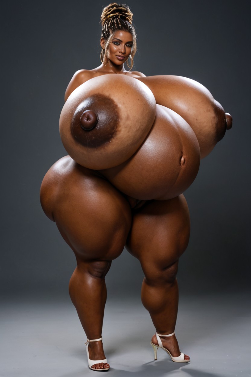 Brown Areolas, Arms Behind Back, 18+ AI Porn