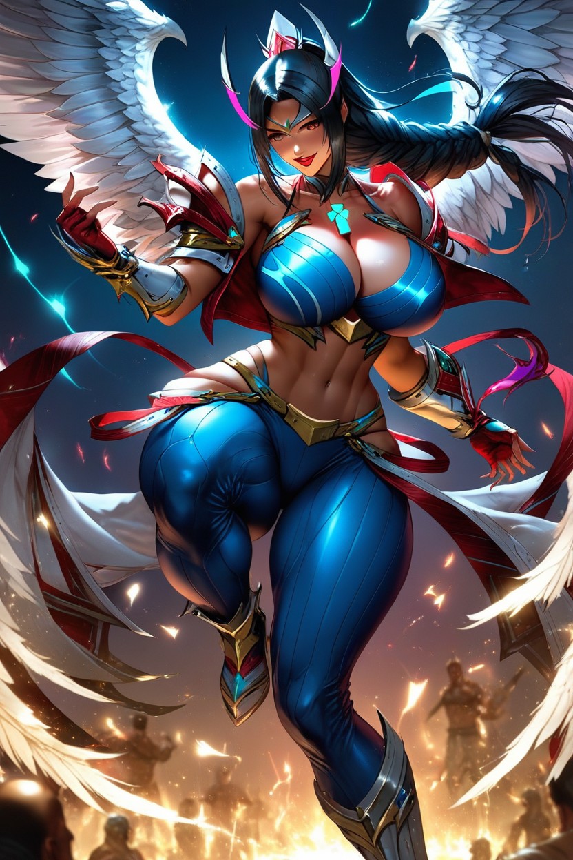 Blue Mary From King Of Fighters", Hyper Breasts, Extremely Large Ass AI Porn