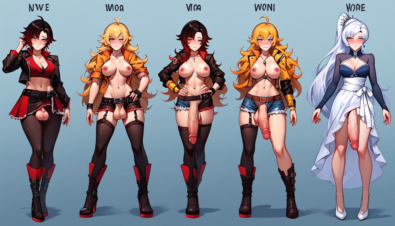 Horny, Yang Xiao Long From Rwby, Exposed Breasts Shemale AI Porn