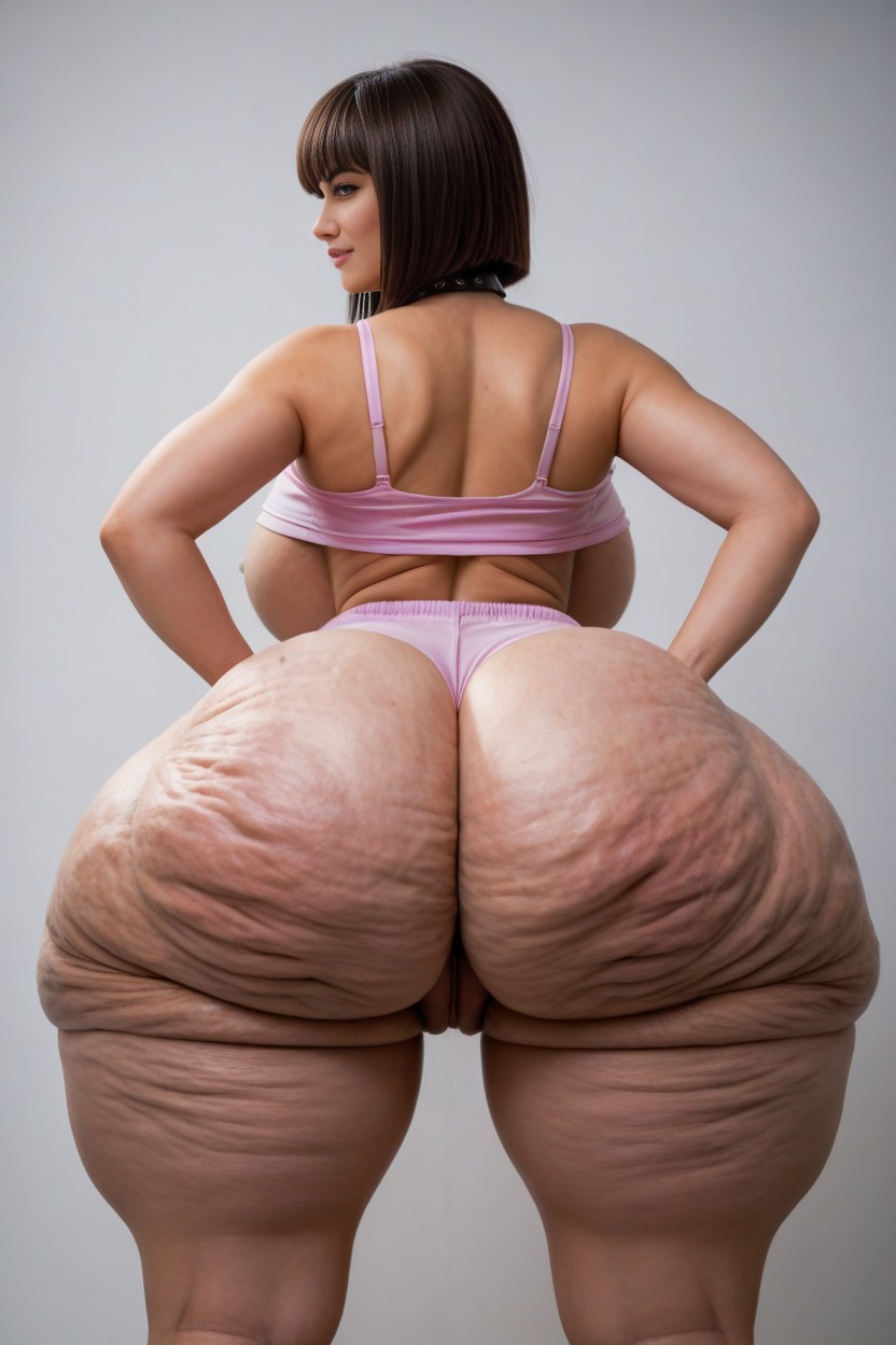 Black Background, Puffy Swollen Labia, Waist Shot AI Porn