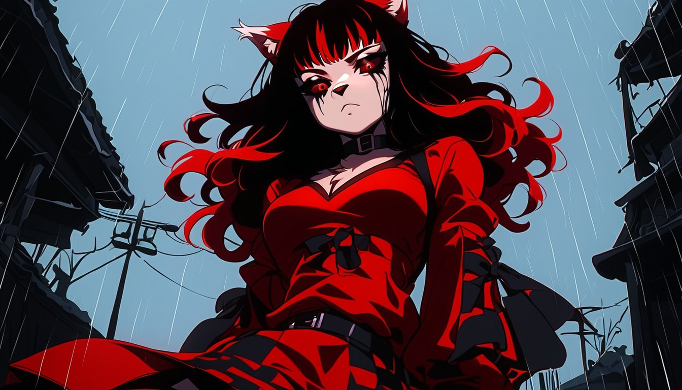 Long Eyelashes, Closed Mouth, Red Chest Fur Furry AI Porn