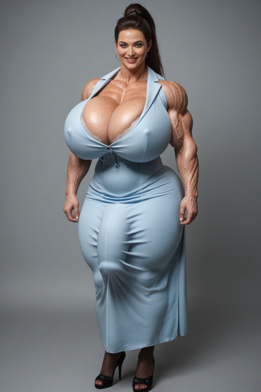 Bulge In Clothes, Smart Coat, Massive Bulge Under Clothes Heels Shemale AI Porn