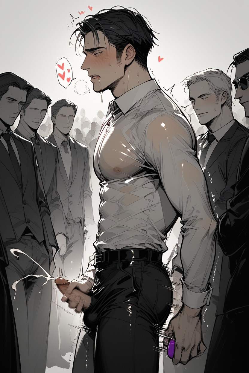 Drooling, Cumshot, イン・ヒート ゲイAIポルノ