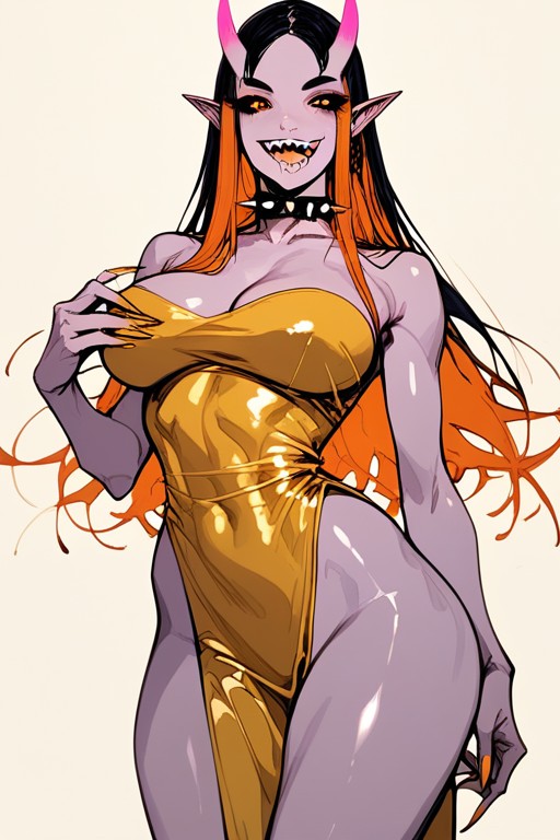 Perfect Anatomy, Giant V Neckline, Perfect Thighs Hentai AI Porn