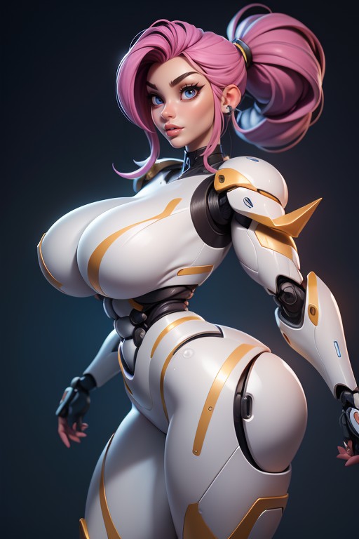 Gigantic Robot Woman, Rounded Ass, Metallic Body Hentai AI Porn