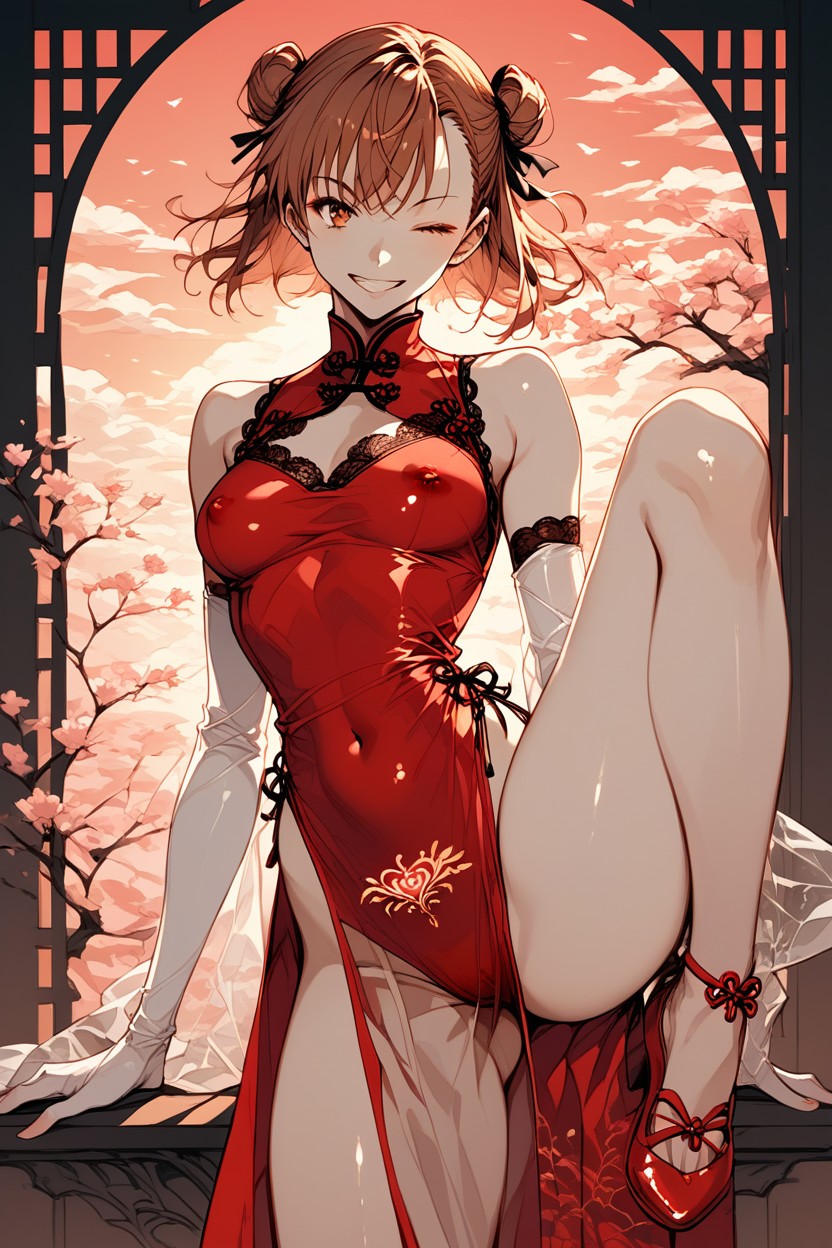 High Leg Leotard, Ultrashort Ass, Wasp Waist Hentai AI Porn