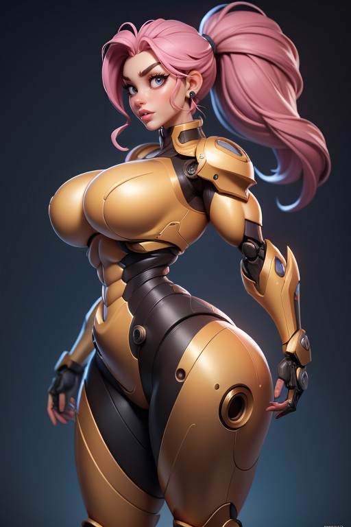 Armor, Mechanical Joints, Metallic Body Hentai AI Porn