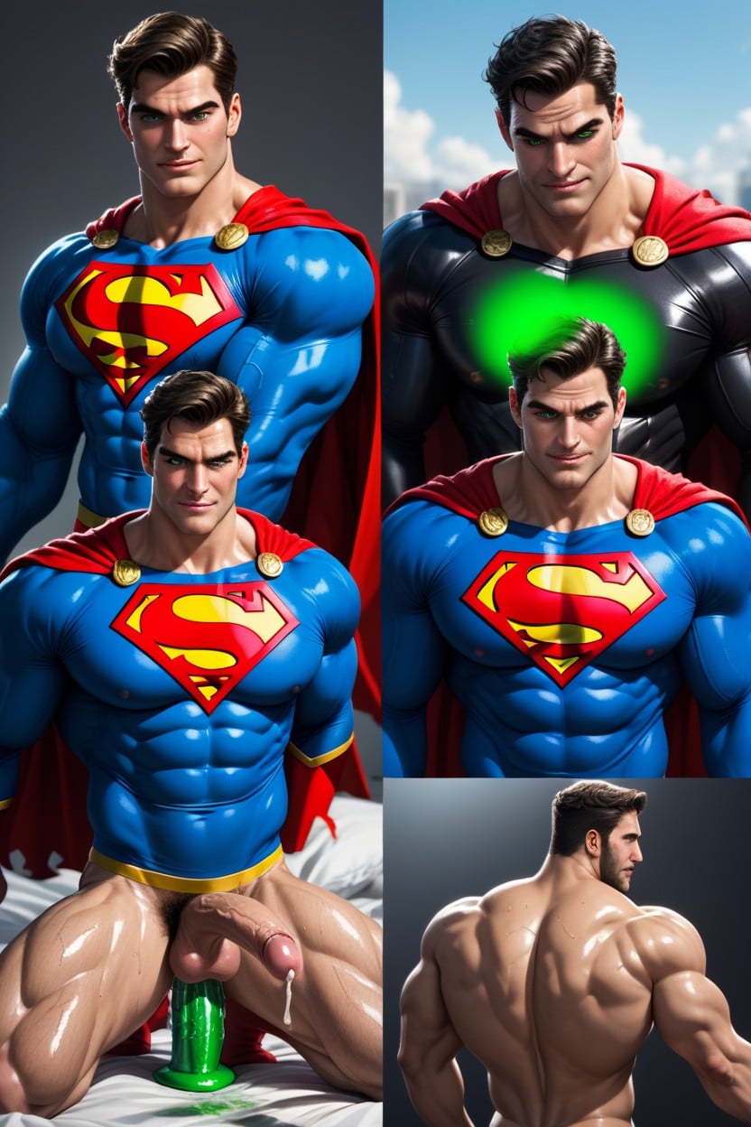 Kneeling, Ripped Costume, Muscular AI Gay Porn