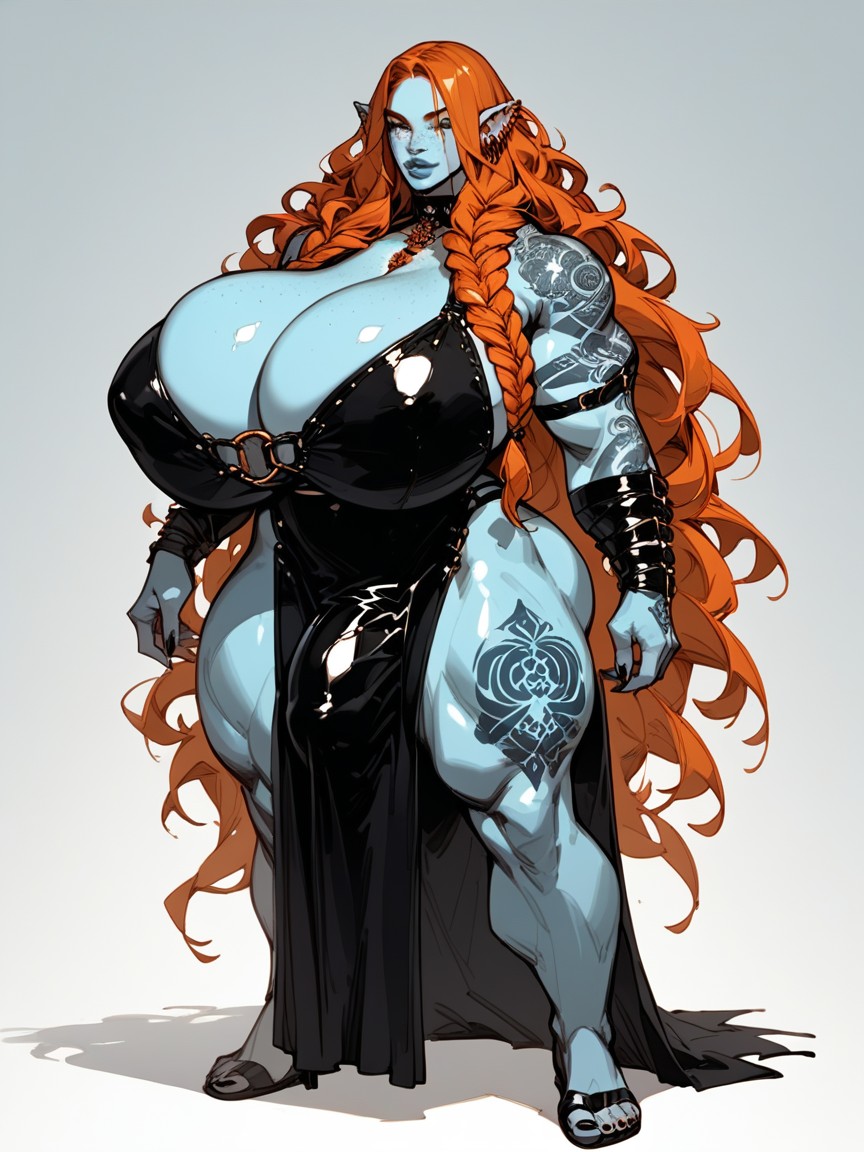 Freckles, Tusk, Colossal Oversized Breasts Furry AI Porn