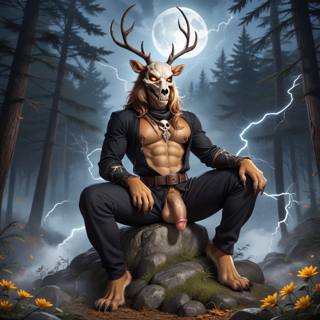 Electric Energy, Gloomy, Gothic Furry AI Porn