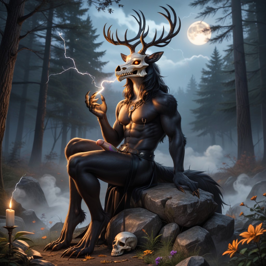 Sexual, Sitting On Rock, Wendigo Furry IA
