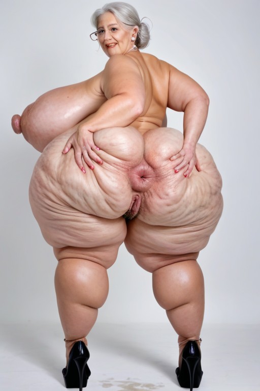 Extremely Gigantic Fat Ass, Extremely Large Ass, Curvy BBW AI Porn