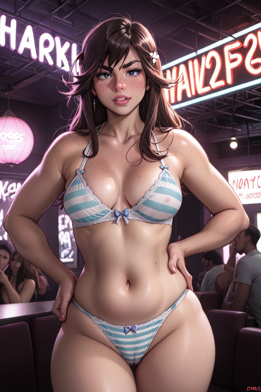 Melkor Mancin Style, Saggy Breasts, Dim Lit AI Porn
